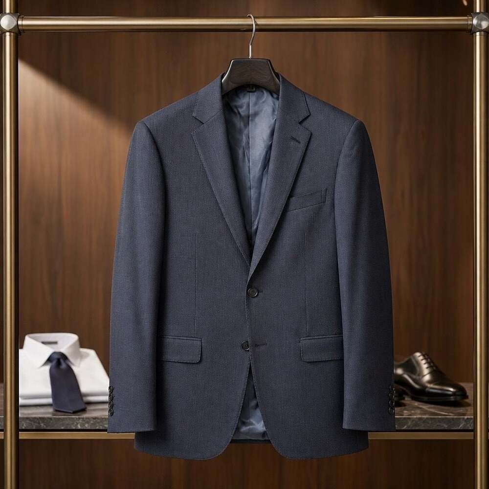Hart Schaffner Marx Navy Blue Two-Button Blazer Sport Coat